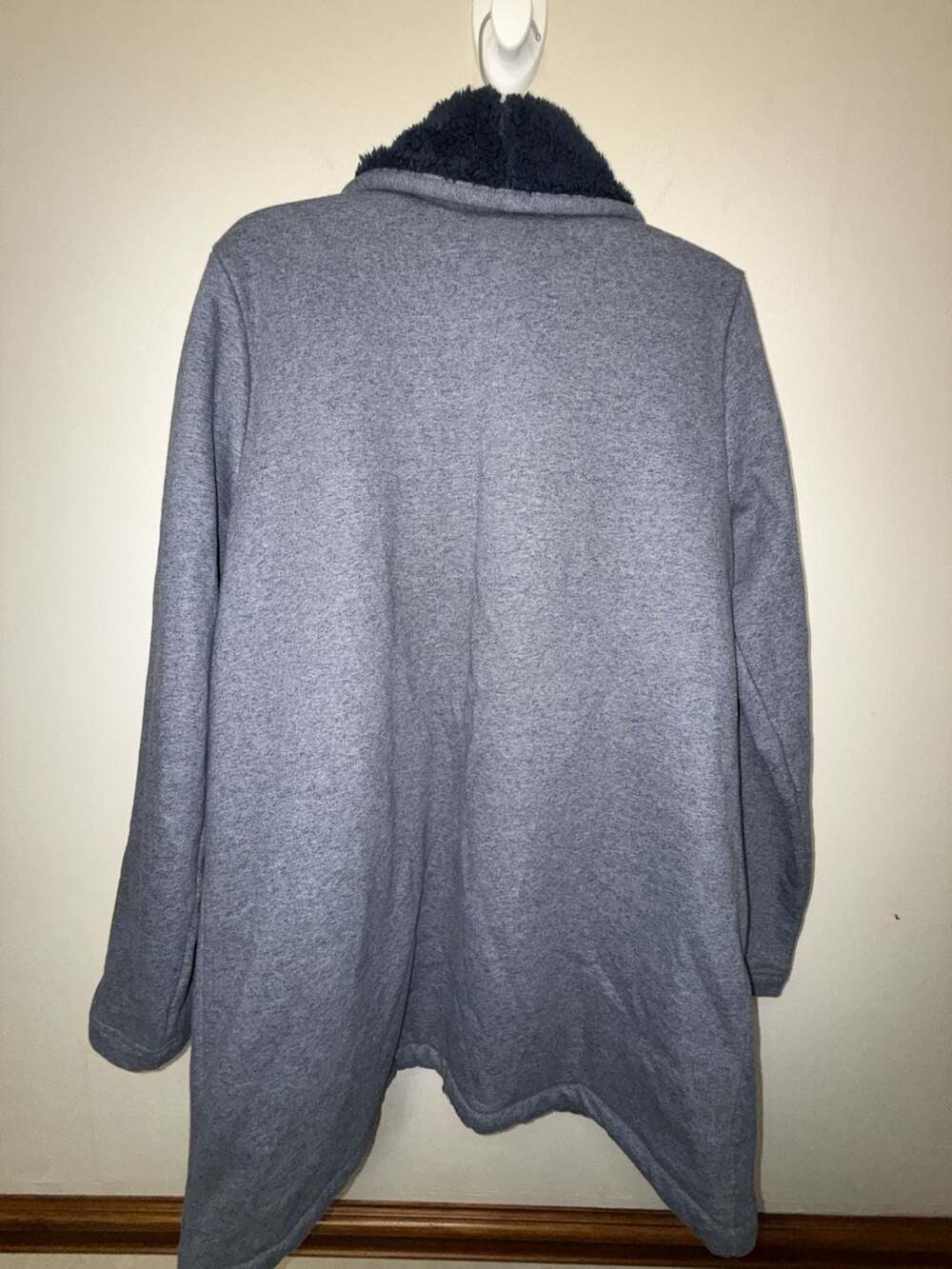L.L.Bean Women's Sherpa-Lined Open-Front Cardigan Robe Coat - Picture 4 of 4